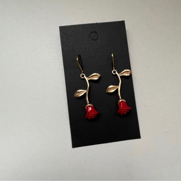 Rose Gold Stem Earrings 🛒 - Picture 2 of 5
